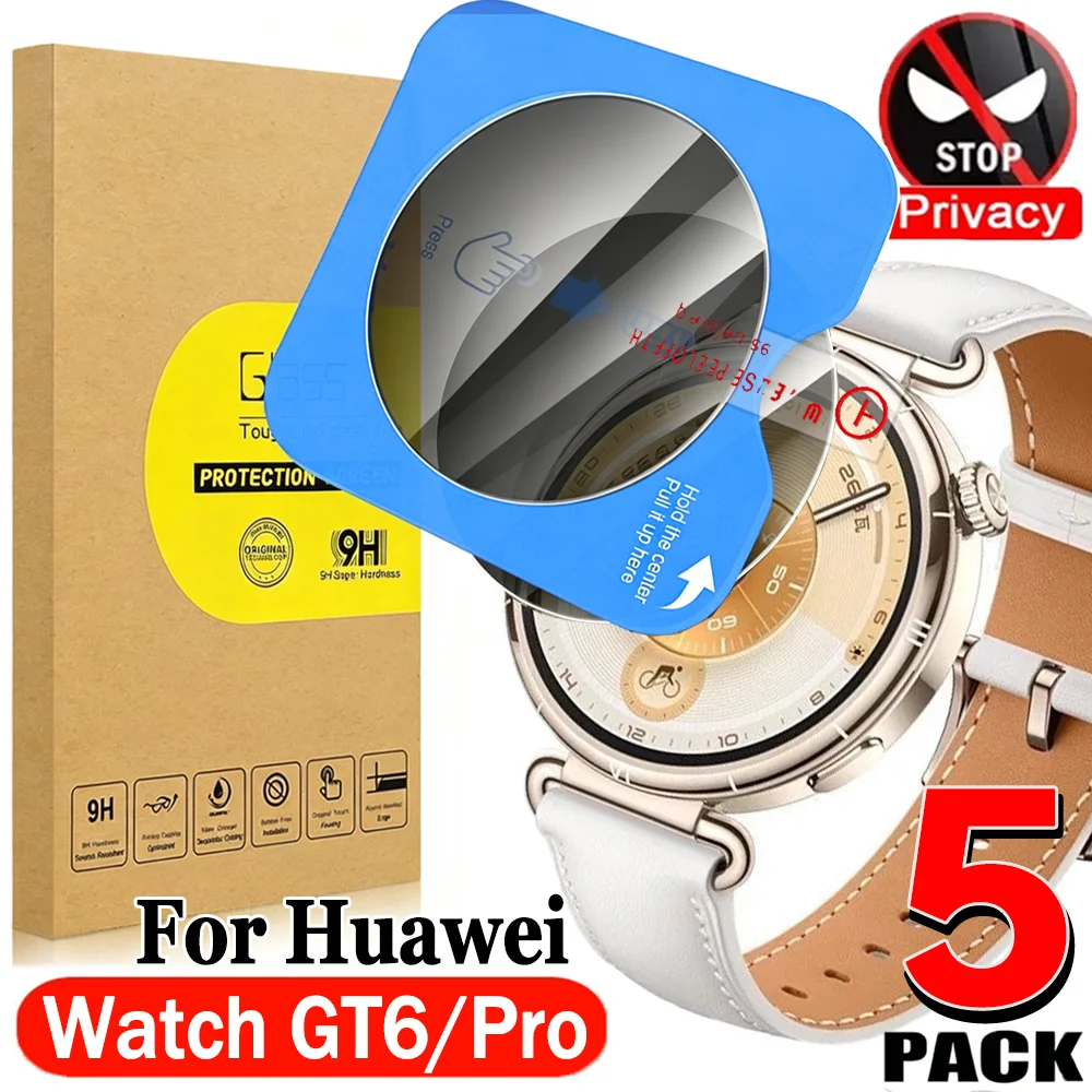 5-1pcs Privacy Tempered Glass for Huawei Watch GT6 Pro 41mm 46mm Screen Protectors Auto-alignment Install Kit Protective Films
5-1pcs Privacy Tempered Glass for Huawei Watch GT6 Pro 41mm 46mm Screen Protectors Auto-alignment Install Kit Protective Films