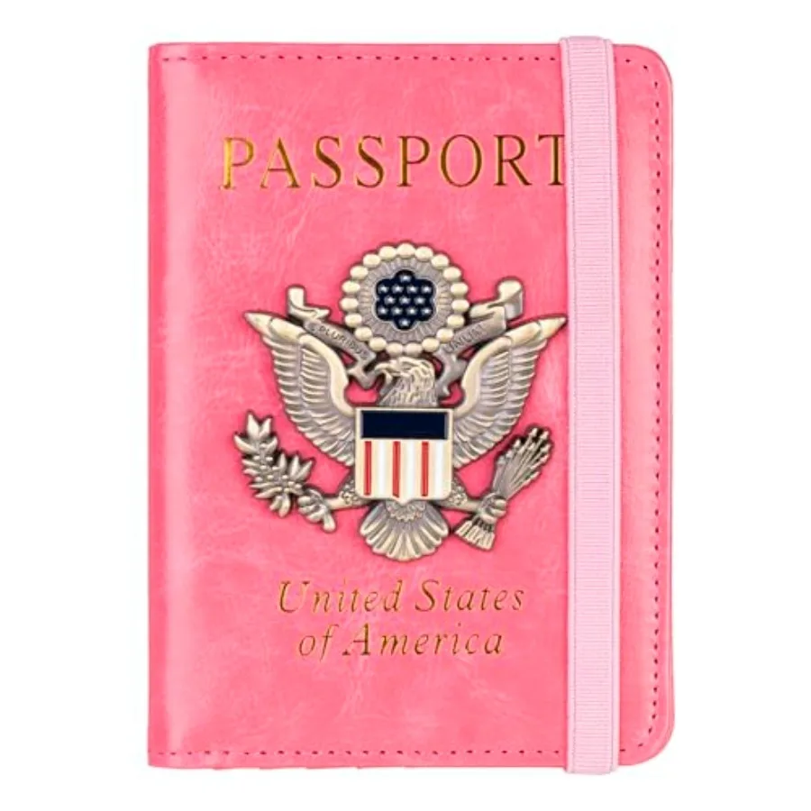 RFID Blocking Passport Holder for Women Men, Leather Passport Travel Wallet with 3D Metal Badge, Travel Document Holder Cover A
RFID Blocking Passport Holder for Women Men, Leather Passport Travel Wallet with 3D Metal Badge, Travel Document Holder Cover A