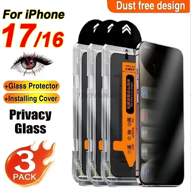 1-3Pcs Privacy Screen Protector For iPhone 17 Pro Max 15 16 Plus 14 13 12 11 Mini XS X XR 16e Dust Free Install Anti-spy Glass
1-3Pcs Privacy Screen Protector For iPhone 17 Pro Max 15 16 Plus 14 13 12 11 Mini XS X XR 16e Dust Free Install Anti-spy Glass