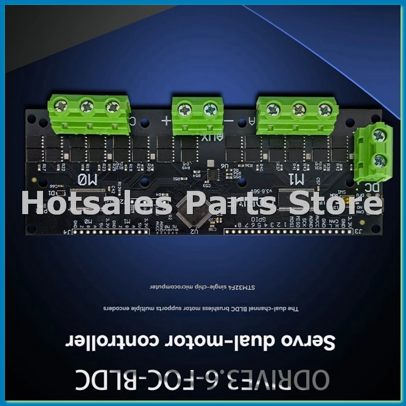 ODrive3.6 56V FOC-BLDC Servo Dual Motor Controller STM32F4 Support Multiple Encoder ODrive3.6 Motor Control Board 12-56V-A79M