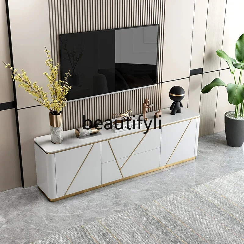 Light luxury rock slab TV cabinet coffee table modern simple background wall cabinet small apartment household storage bedro
Light luxury rock slab TV cabinet coffee table modern simple background wall cabinet small apartment household storage bedro