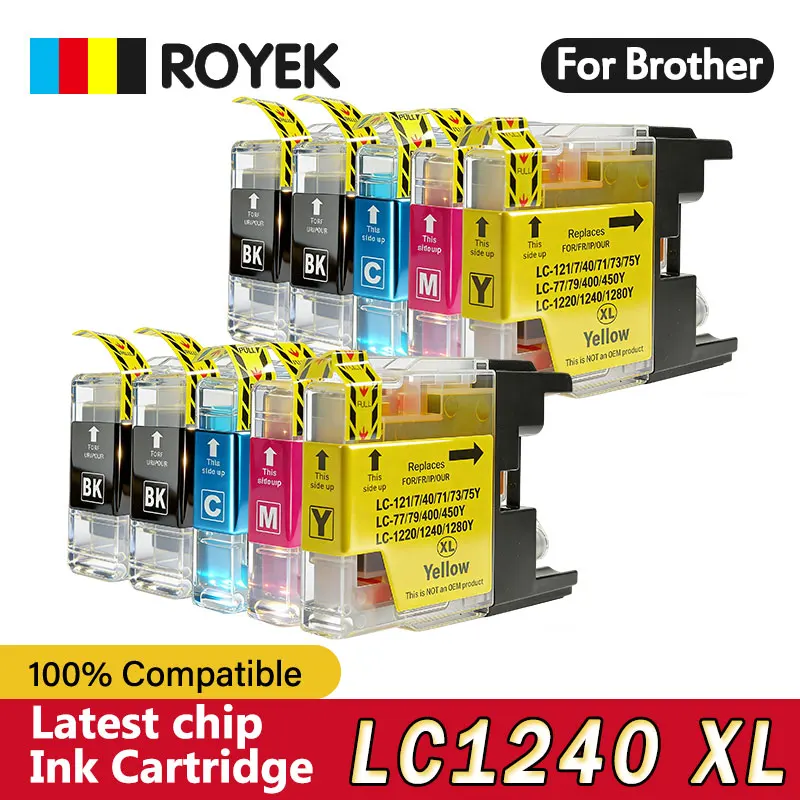 Совместимый чернильный картридж ROYEK LC1240 XL 1220 LC 1240XL для принтеров Brother MFC-J430W J5910DW J625DW J6510DW MFC-J6710DW J825DW
Совместимый чернильный картридж ROYEK LC1240 XL 1220 LC 1240XL для принтеров Brother MFC-J430W J5910DW J625DW J6510DW MFC-J6710DW J825DW