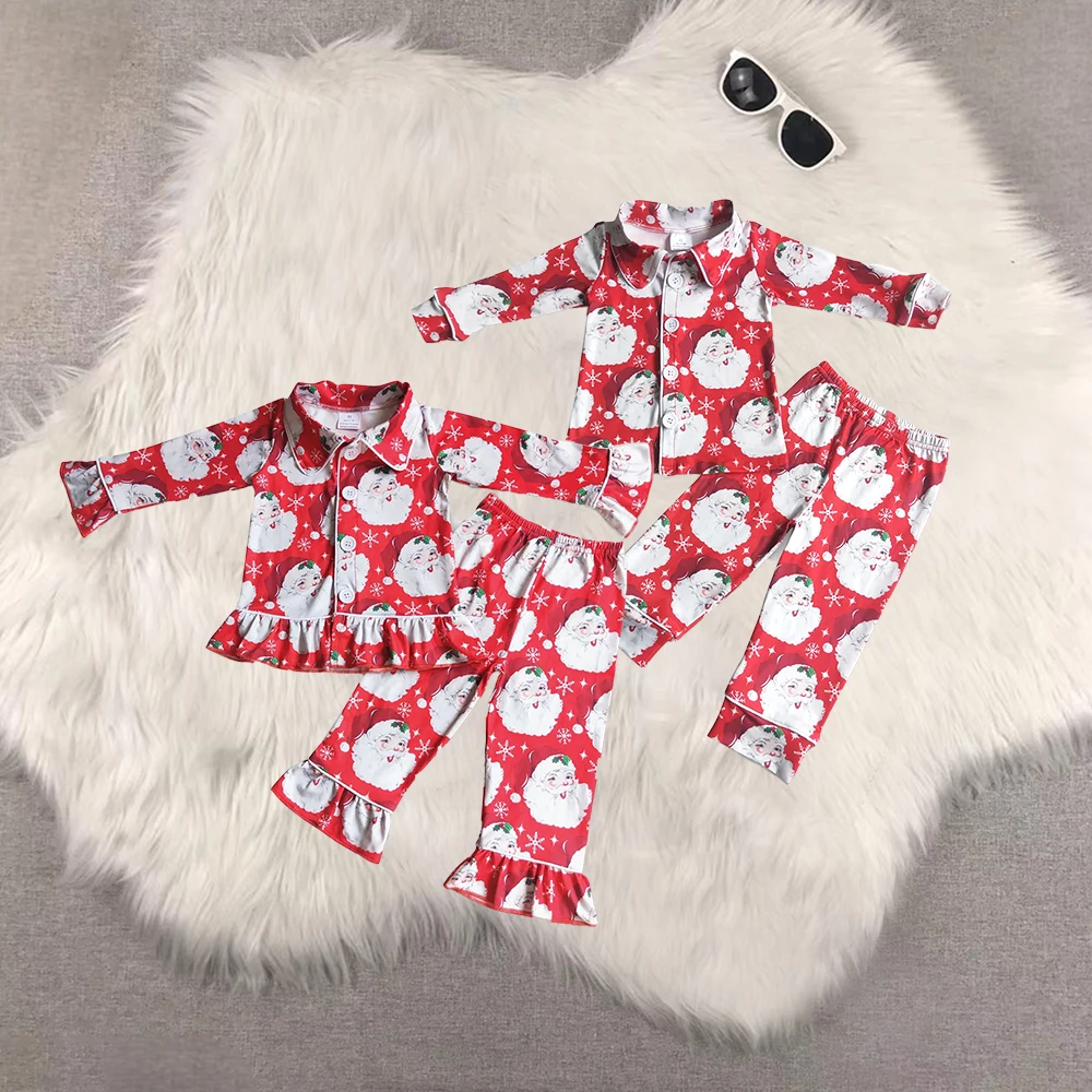 6 C7-24 Summer Boutique kids clothes girl Christmas red long sleeve pajamas pants sets Wholesale baby boy clothes
6 C7-24 Summer Boutique kids clothes girl Christmas red long sleeve pajamas pants sets Wholesale baby boy clothes