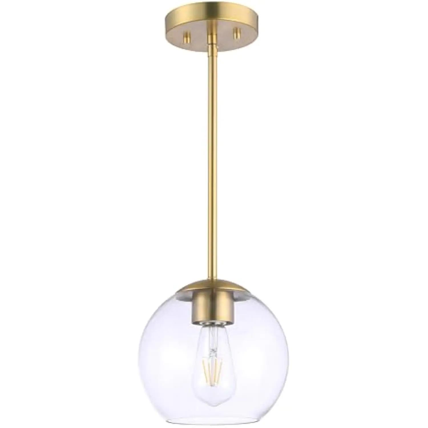 2790-695 Auresa Clear Glass Globe Mini Pendant Light Fixture Convertible to Semi Flush, 1-Light 120 Watt, 9H X 8W, Soft Brass
2790-695 Auresa Clear Glass Globe Mini Pendant Light Fixture Convertible to Semi Flush, 1-Light 120 Watt, 9H X 8W, Soft Brass