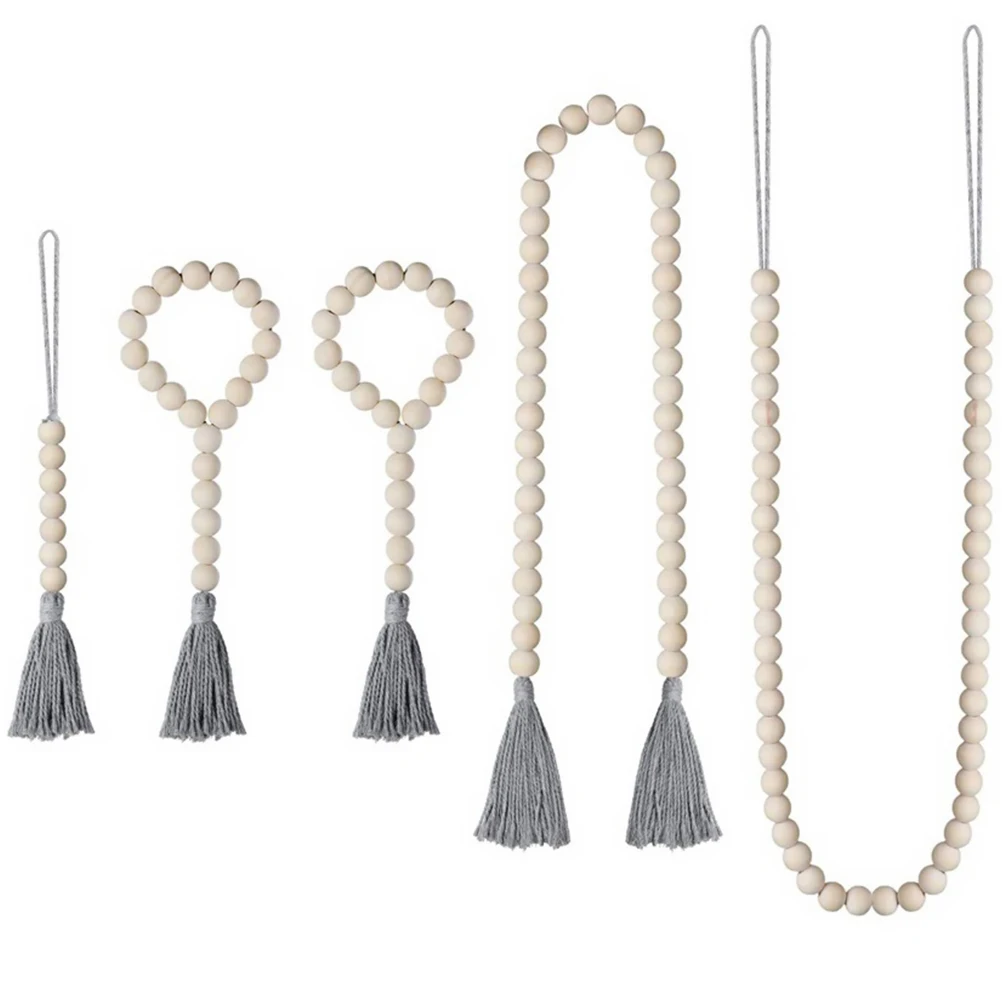 5pcs Rustic Tassel String Rustic Wood Bead Wall Hanging Wood String Decorative Fringe Wall Hanging Home Accessories
5pcs Rustic Tassel String Rustic Wood Bead Wall Hanging Wood String Decorative Fringe Wall Hanging Home Accessories