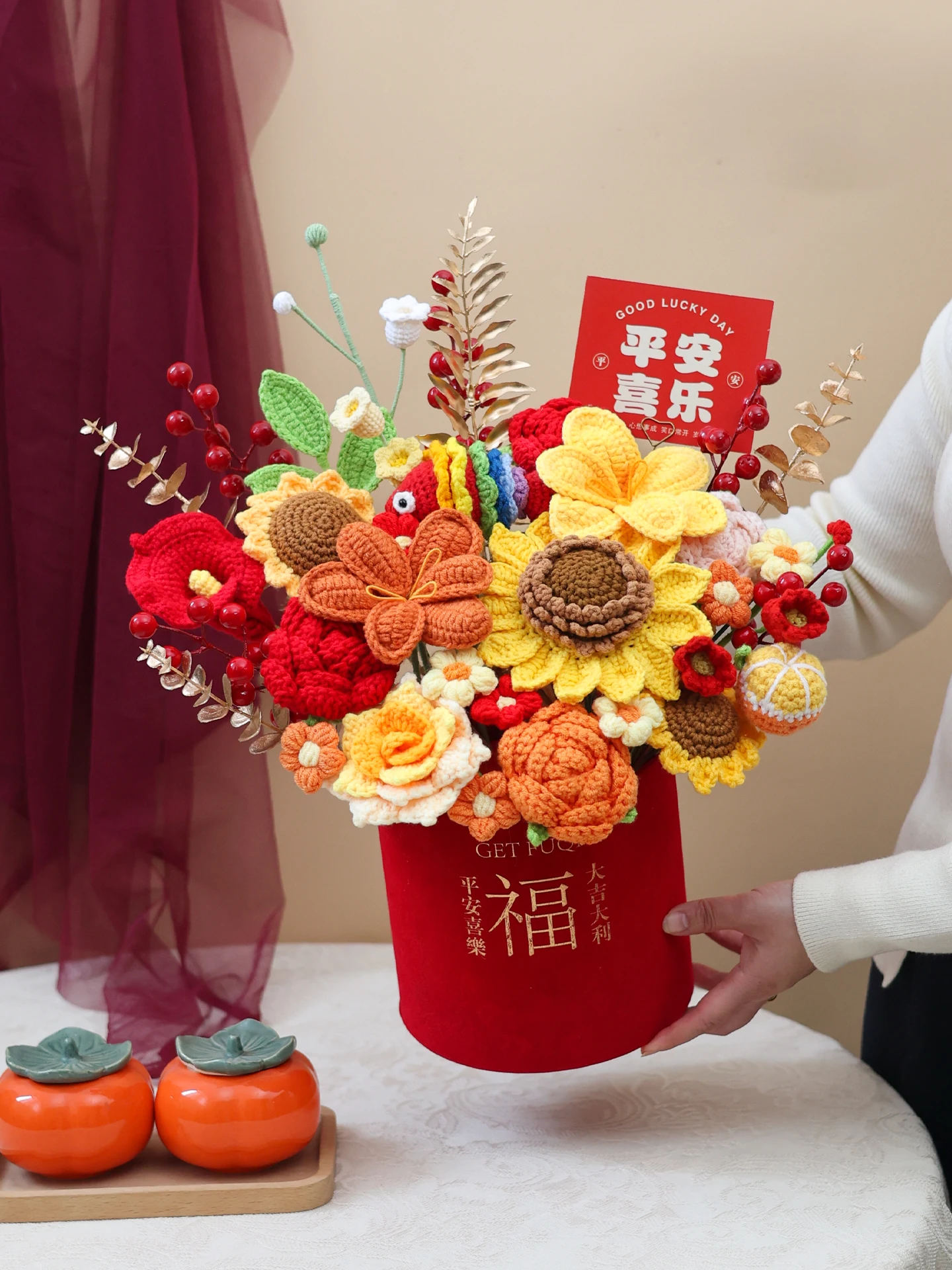 Creative Knitted Rose Sunflower Handmade Wool Flower Moving Birthday Gift Basket Modern Simplicity Daily Home Decor Simulatio...
Creative Knitted Rose Sunflower Handmade Wool Flower Moving Birthday Gift Basket Modern Simplicity Daily Home Decor Simulatio...