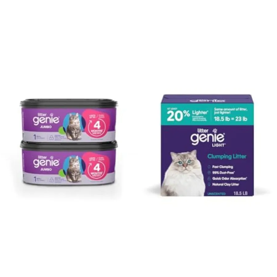 Bundle of Refill Bags Jumbo 2-Pack + Light Clumping Cat Litter 18.5 lbs
Bundle of Refill Bags Jumbo 2-Pack + Light Clumping Cat Litter 18.5 lbs