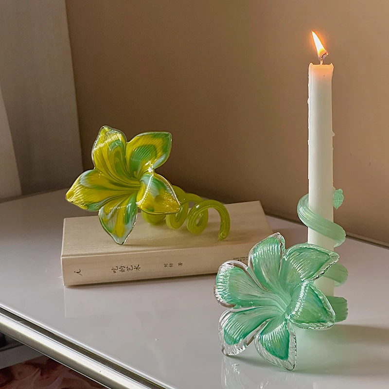 Elegant Glass Candle Holder with Vintage Iris Flower Art Deco Home Romantic Atmosphere Ornaments Unique Centerpiece Candles Gift
Elegant Glass Candle Holder with Vintage Iris Flower Art Deco Home Romantic Atmosphere Ornaments Unique Centerpiece Candles Gift