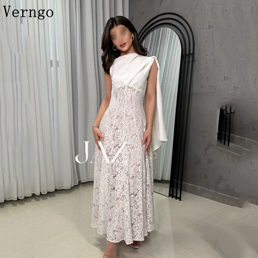 Verngo Elegant Lace Evening Dress O Neck Sleeveless A Line Saudi Arabia Prom Party Gowns Elegant Prom Dresses Customized
Verngo Elegant Lace Evening Dress O Neck Sleeveless A Line Saudi Arabia Prom Party Gowns Elegant Prom Dresses Customized