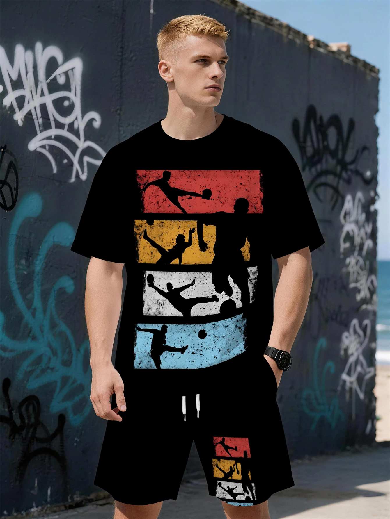 2026 Summer New Men's Short-Sleeved Set with 3D Simple Pattern Printing Fashionable Street Style Comfortable Lightweight Soft
2026 Summer New Men's Short-Sleeved Set with 3D Simple Pattern Printing Fashionable Street Style Comfortable Lightweight Soft
