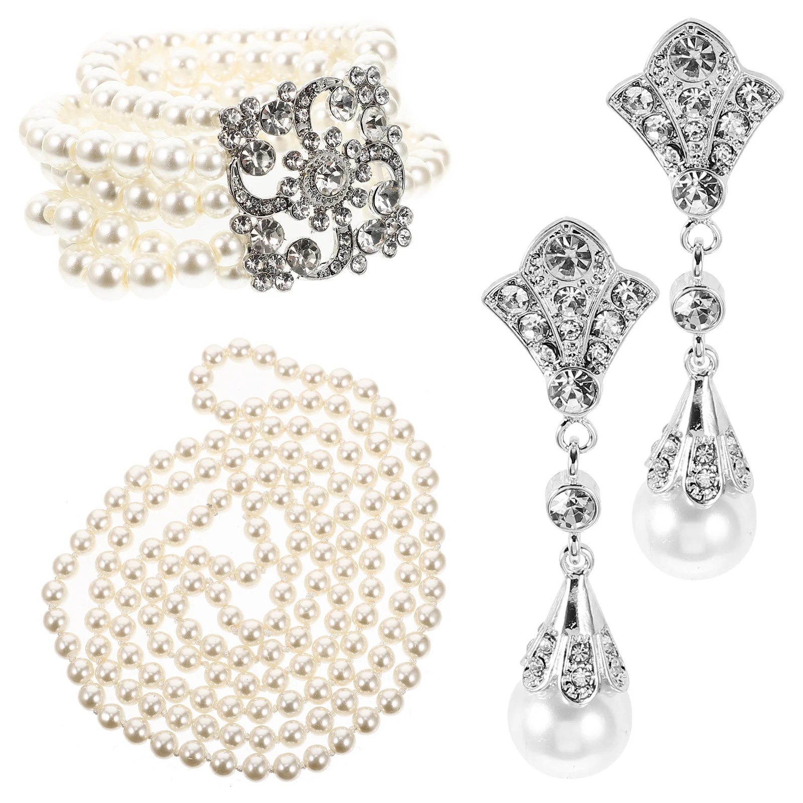 1Set Pearl Earring and Necklace Set for Women Including Bracelet Chic Costume Pearl Jewelry Ideal for Special Occasions and
1Set Pearl Earring and Necklace Set for Women Including Bracelet Chic Costume Pearl Jewelry Ideal for Special Occasions and