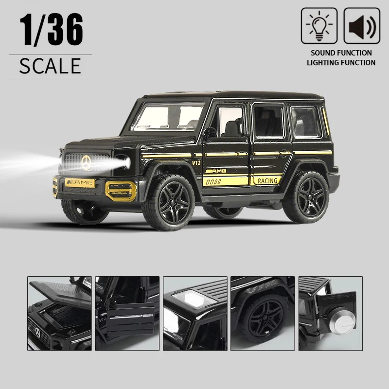 1:36 Benz G63 внедорожник, модель автомобиля из сплава, игрушечный автомобиль, литье под давлением, металлическое литье, звуковой и световой автомобиль, игрушки для детей, автомобиль
1:36 Benz G63 внедорожник, модель автомобиля из сплава, игрушечный автомобиль, литье под давлением, металлическое литье, звуковой и световой автомобиль, игрушки для детей, автомобиль