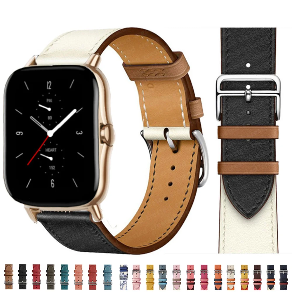 20mm 22mm Leather band For Amazfit GTS 4/3/2/2e/GTS2 Mini/GTR 4/3/Pro/GTR2/2e/stratos 3 Bracelet correa Amazfit bip Watch strap
20mm 22mm Leather band For Amazfit GTS 4/3/2/2e/GTS2 Mini/GTR 4/3/Pro/GTR2/2e/stratos 3 Bracelet correa Amazfit bip Watch strap