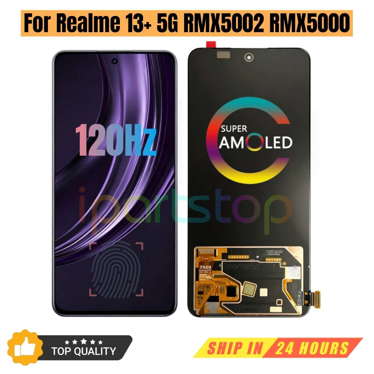 iParts Replacement New Display for Realme 13+ 5G RMX5002 RMX5000 120Hz AMOLED Touch Screen With Frame Assembly Black OEM
iParts Replacement New Display for Realme 13+ 5G RMX5002 RMX5000 120Hz AMOLED Touch Screen With Frame Assembly Black OEM