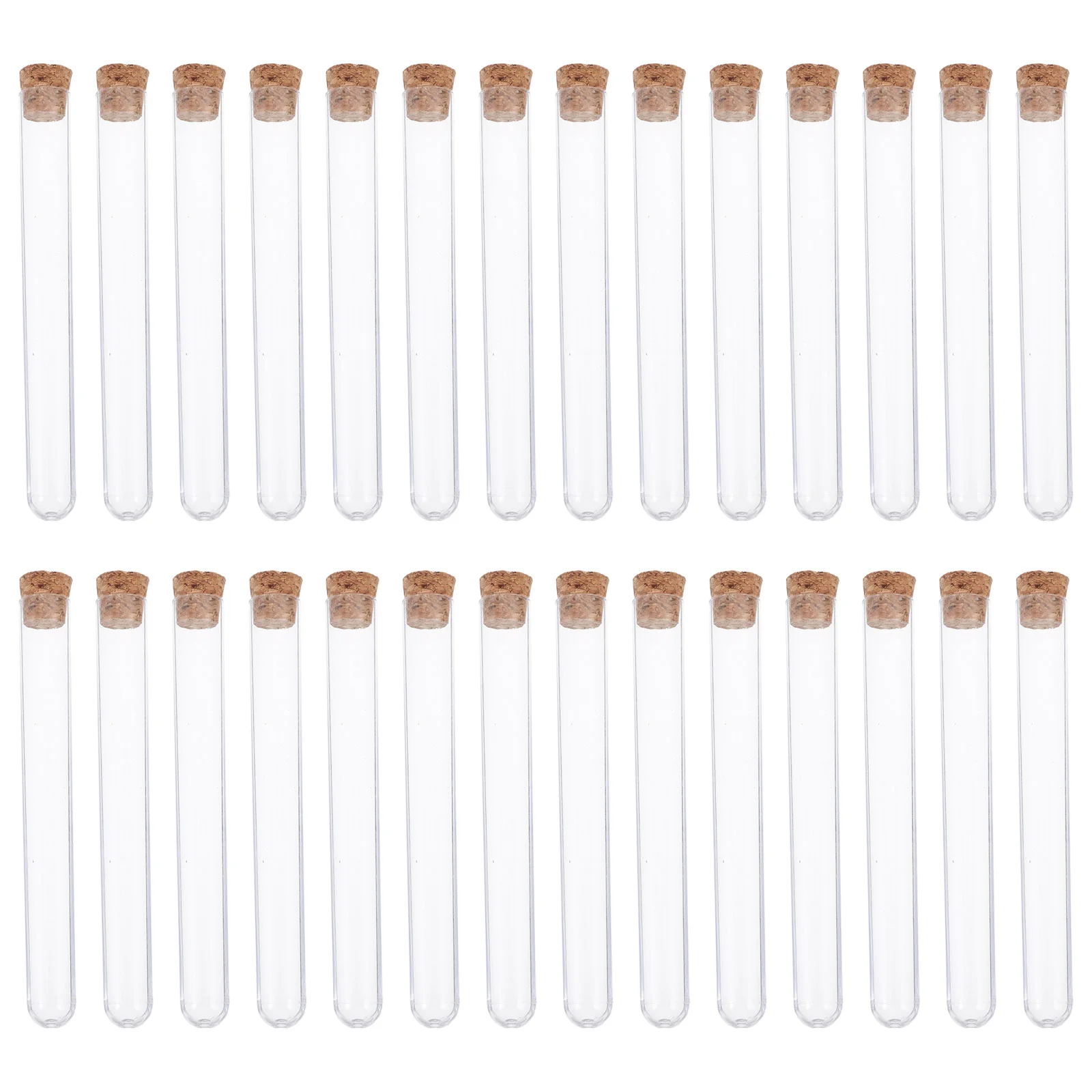 100pcs Plastic Test Tubes 12x100mm Wooden Stopper Portable Storage Chemical Experiments Bath Salts Liquid Containers
100pcs Plastic Test Tubes 12x100mm Wooden Stopper Portable Storage Chemical Experiments Bath Salts Liquid Containers