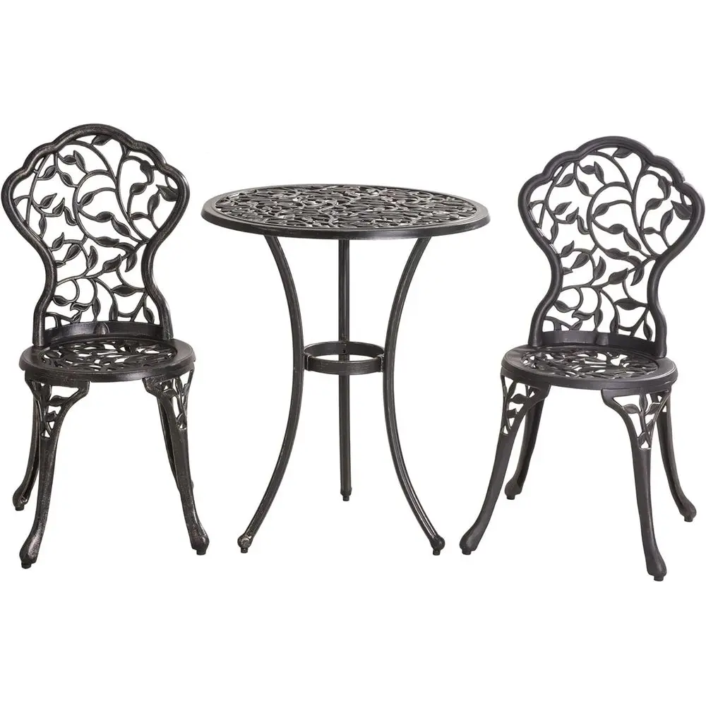 24 x 24 x 28.3 Black Cast Iron Outdoor Bistro Set
24 x 24 x 28.3 Black Cast Iron Outdoor Bistro Set