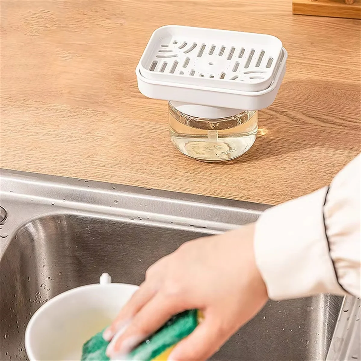 Дозатор для мыла SEMOIC с легким насосом, держателем для губки и коробкой для моющего средства для эффективной чистки кухни
Дозатор для мыла SEMOIC с легким насосом, держателем для губки и коробкой для моющего средства для эффективной чистки кухни