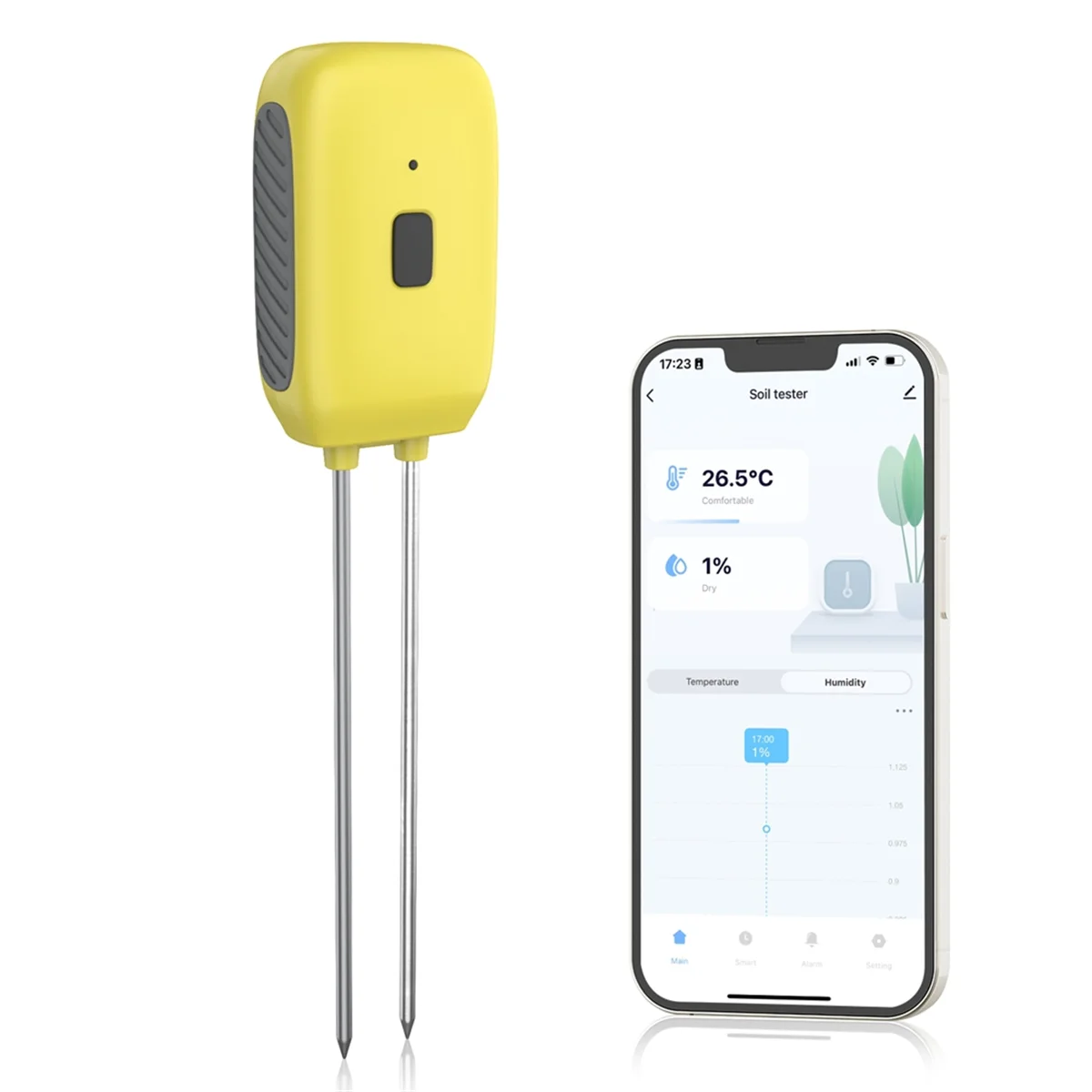 Умный Bluetooth-тестер почвы Tuya, измеритель температуры и влажности, водонепроницаемый термогигрометр, автоматический детектор орошения-A74Z
Умный Bluetooth-тестер почвы Tuya, измеритель температуры и влажности, водонепроницаемый термогигрометр, автоматический детектор орошения-A74Z