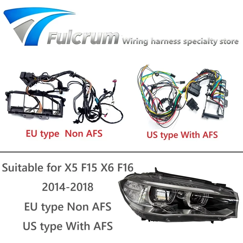 Suitable for BMW X5 F15 X6 F16 2014-2018 US type with AFS EU type Non AFS Bi-Xenon headlight wiring harness plug wire harness
Suitable for BMW X5 F15 X6 F16 2014-2018 US type with AFS EU type Non AFS Bi-Xenon headlight wiring harness plug wire harness