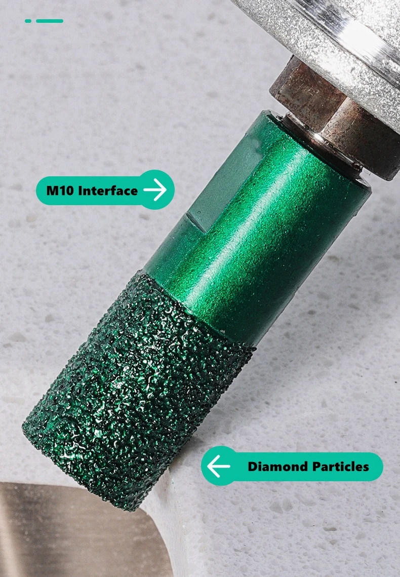 15mm M10 Vaccum Brazed Milling Cutter Diamond Ceramic Tile Marble Stone Slotting Tool Diamond Grinding Head for Angle Grinder
15mm M10 Vaccum Brazed Milling Cutter Diamond Ceramic Tile Marble Stone Slotting Tool Diamond Grinding Head for Angle Grinder