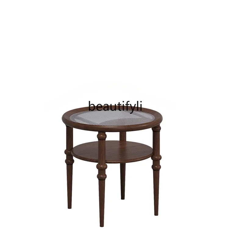 x11French Solid Wood Sofa round Table American Retro Storage Corner Table Changhong Glass Tea Table Living Room Small Apartment
x11French Solid Wood Sofa round Table American Retro Storage Corner Table Changhong Glass Tea Table Living Room Small Apartment