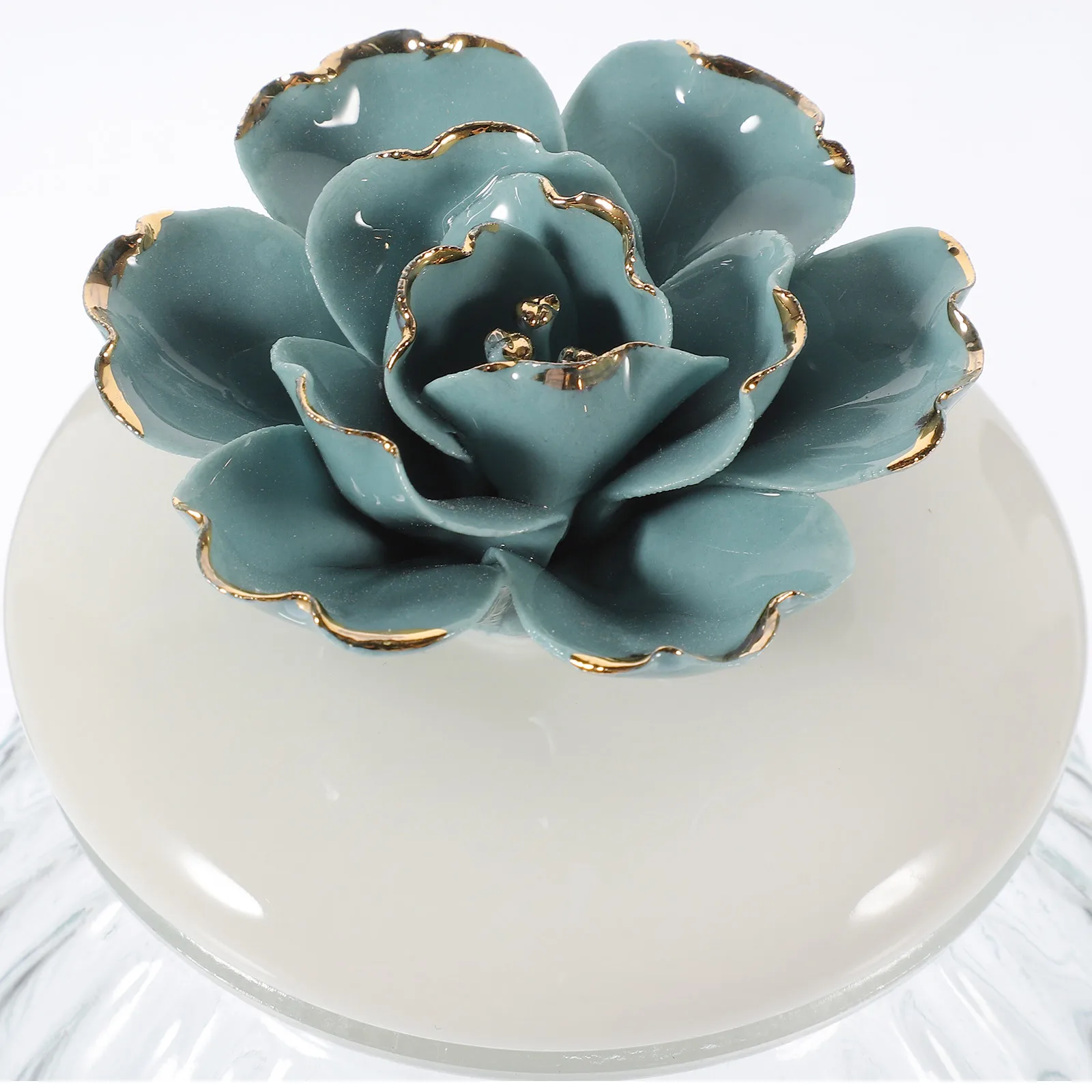 Glass Airtight Canister Featuring Gilded Porcelain Flower Seal for Coffee Tea Grain Storage Glass Tea Jar
Glass Airtight Canister Featuring Gilded Porcelain Flower Seal for Coffee Tea Grain Storage Glass Tea Jar