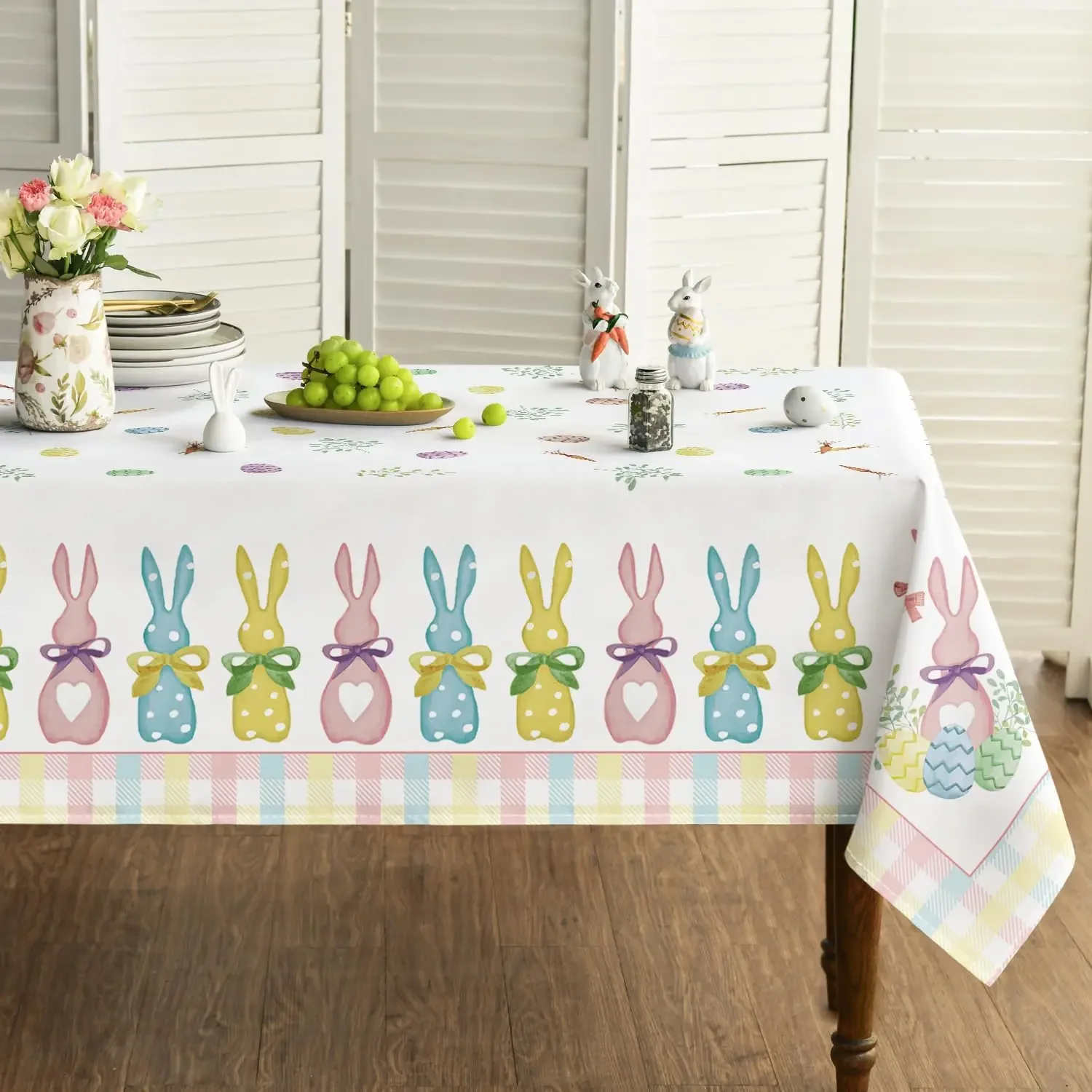 Easter Bunny Carrots Colorful Plaid Waterproof Tablecloths Table Decor Spring Washable Rectangle Table Cover Easter Decorations
Easter Bunny Carrots Colorful Plaid Waterproof Tablecloths Table Decor Spring Washable Rectangle Table Cover Easter Decorations