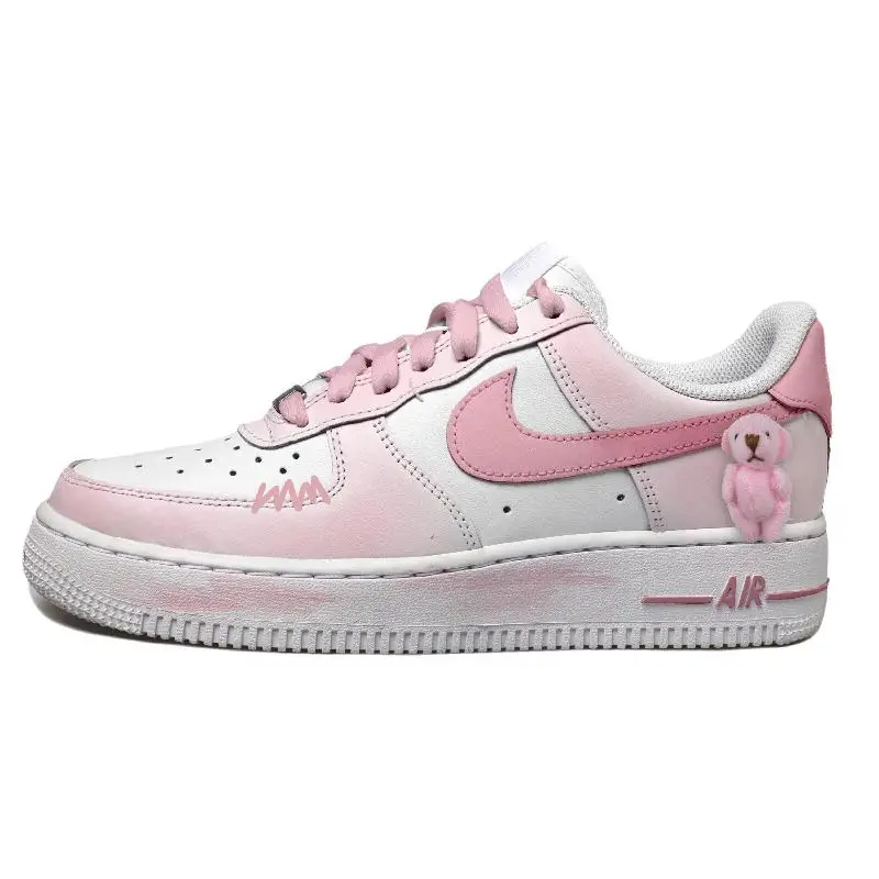 [Нескользящие низкие туфли для скейтборда Nike Air Force 1, женские белые, розовые
[Нескользящие низкие туфли для скейтборда Nike Air Force 1, женские белые, розовые
