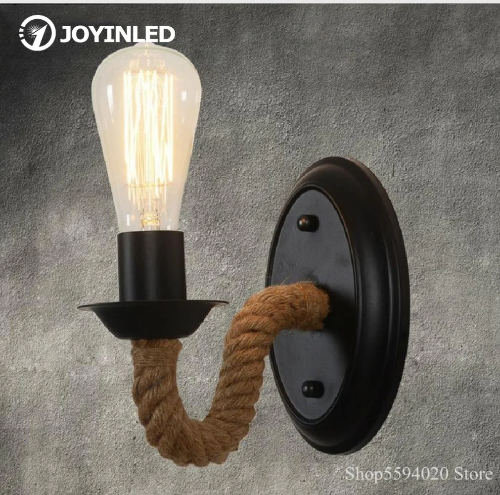 Led Wall Light Hemp Rope American Retro Vanity Light Indoor Sconce Bedroom Led Wall Lamp Corridor Night Lighting
Led Wall Light Hemp Rope American Retro Vanity Light Indoor Sconce Bedroom Led Wall Lamp Corridor Night Lighting