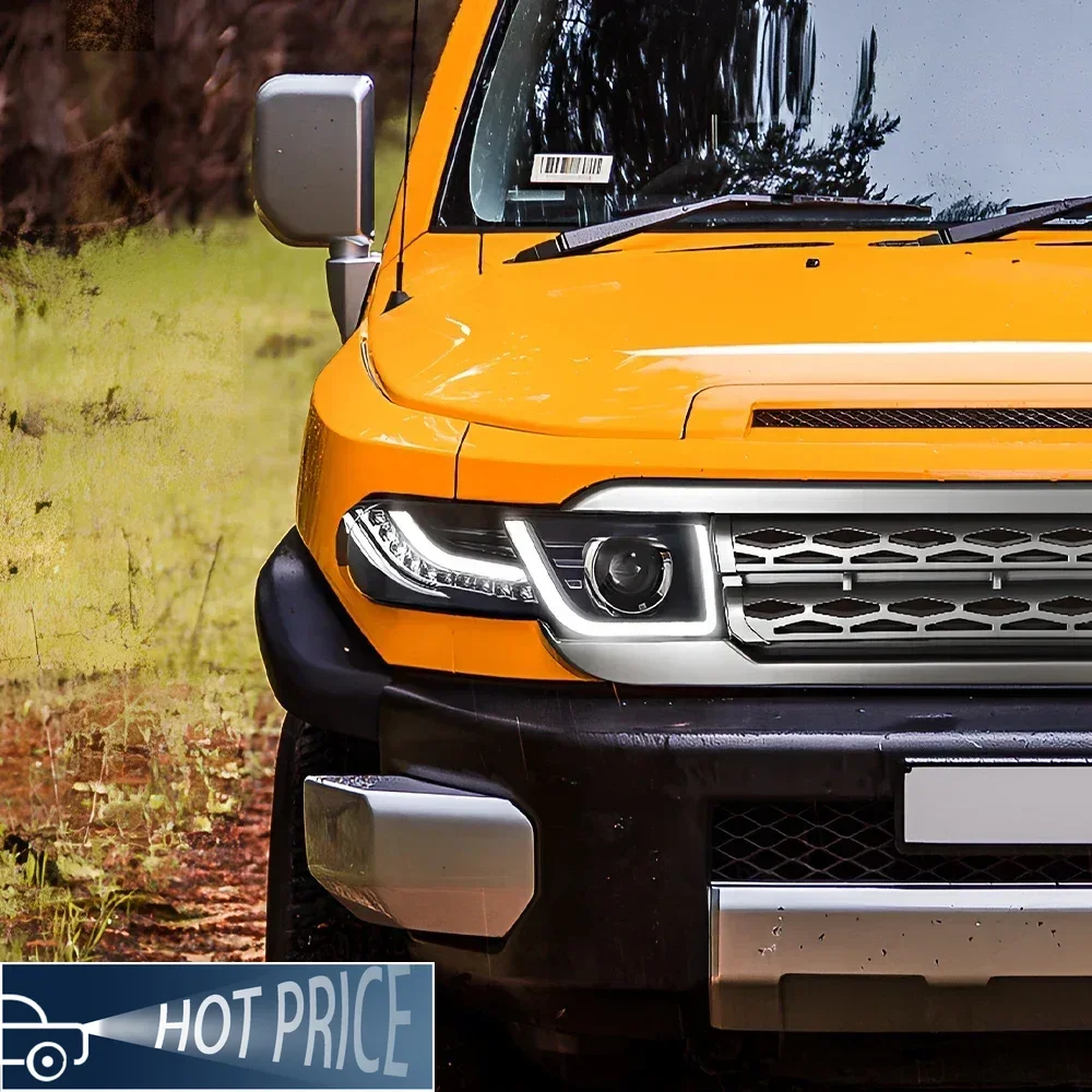 Для Toyota FJ Cruiser 2007-2017 светодиодные автомобильные фары в сборе, обновление Land Rover, дизайн, линзы проектора, аксессуары для передних ламп автомобиля
Для Toyota FJ Cruiser 2007-2017 светодиодные автомобильные фары в сборе, обновление Land Rover, дизайн, линзы проектора, аксессуары для передних ламп автомобиля