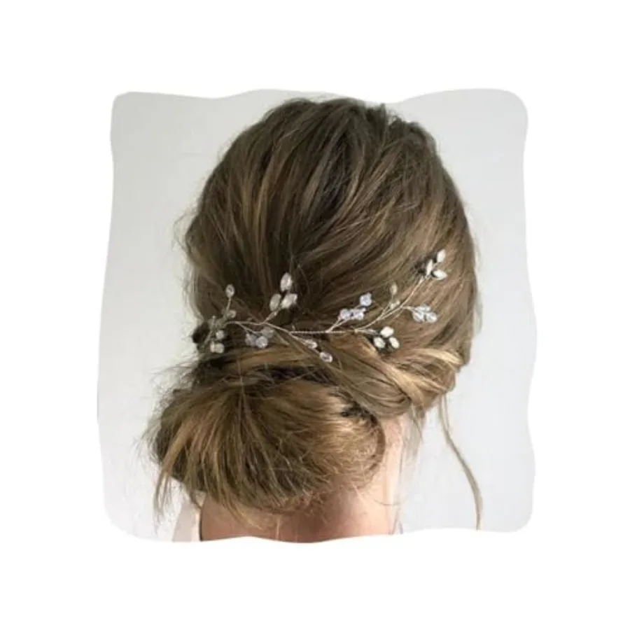JAKAWIN Bride Crystal Wedding Hair Vine Silver Hair Piece Bridal Headpiece Beaded Hair Accessories for Women HV123
JAKAWIN Bride Crystal Wedding Hair Vine Silver Hair Piece Bridal Headpiece Beaded Hair Accessories for Women HV123