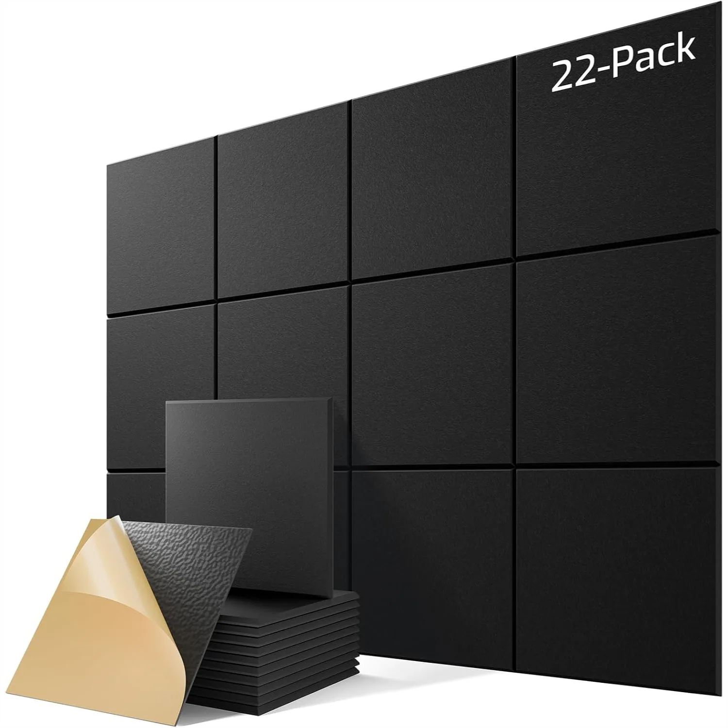 22 Pack Self-Adhesive Acoustic Panels 12x12x0.4in Soundproof Foam for Walls, Home Office & Studio
22 Pack Self-Adhesive Acoustic Panels 12x12x0.4in Soundproof Foam for Walls, Home Office & Studio