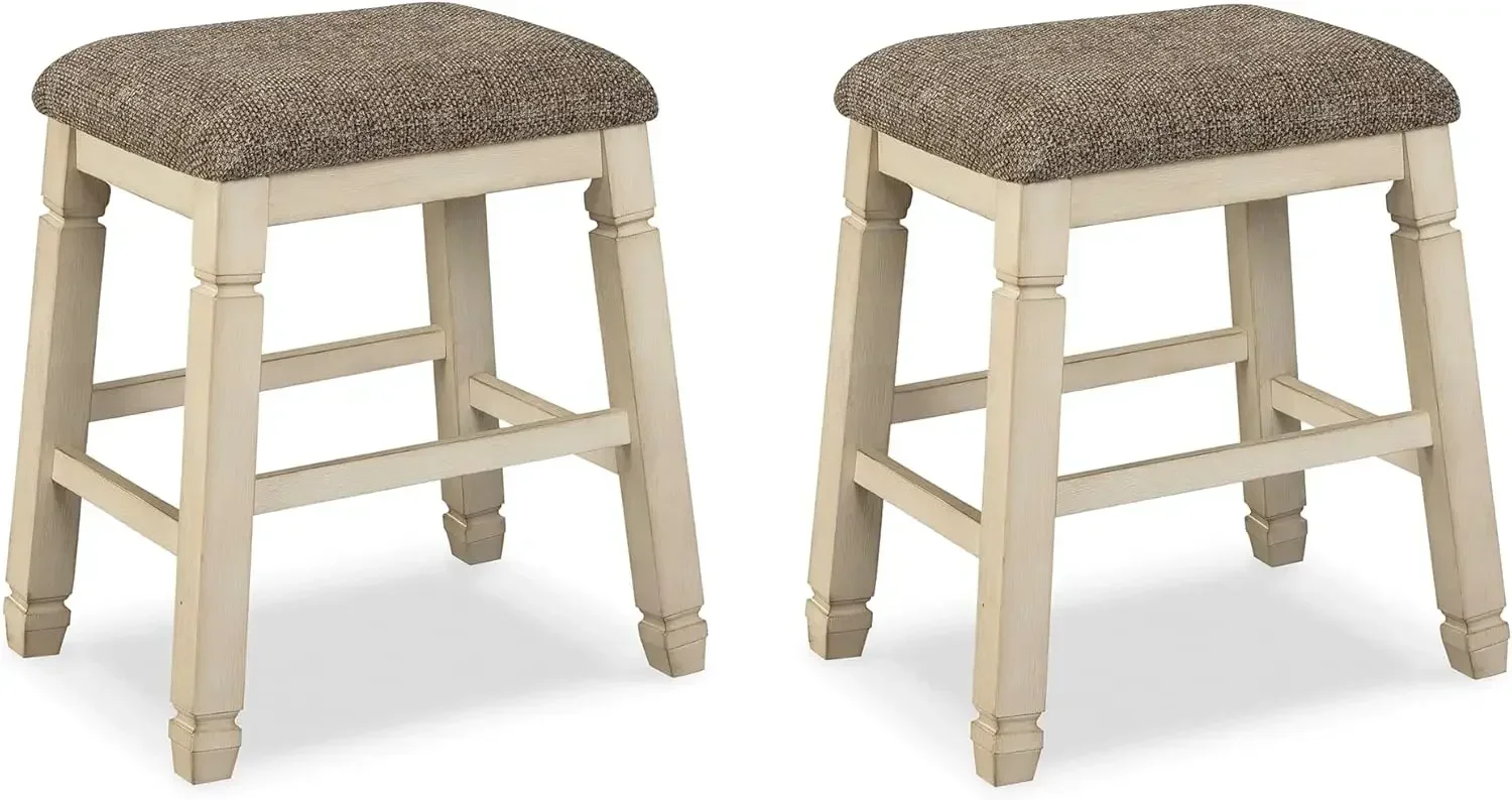 Bolanburg Farmhouse 24" Counter Height Upholstered Barstool, 2 Count, Whitewash
Bolanburg Farmhouse 24" Counter Height Upholstered Barstool, 2 Count, Whitewash