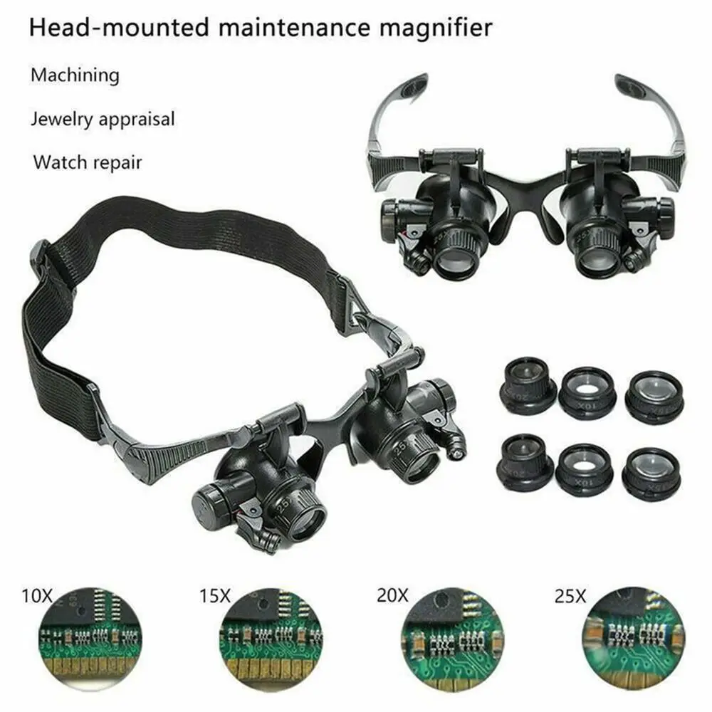 Acrylic Lenses Head-Mounted Watch Repair Kit Jeweler Microscope Magnifying Magnifier Eyeglass Loupe
Acrylic Lenses Head-Mounted Watch Repair Kit Jeweler Microscope Magnifying Magnifier Eyeglass Loupe