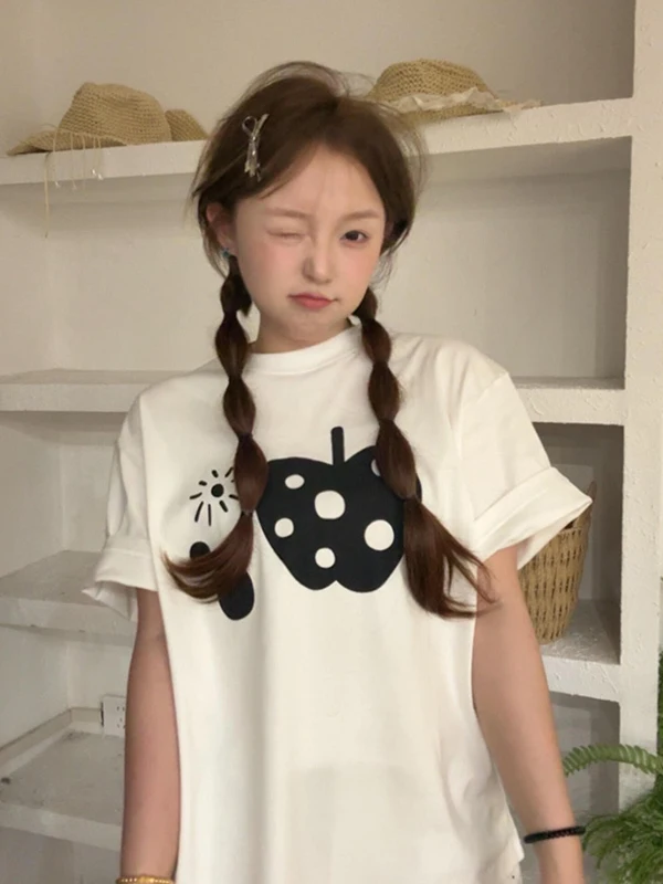 American Retro Grey Short Sleeve T-Shirt Women's Design Sensation Oversize Top Cotton Summer Casual round Neck Print
American Retro Grey Short Sleeve T-Shirt Women's Design Sensation Oversize Top Cotton Summer Casual round Neck Print