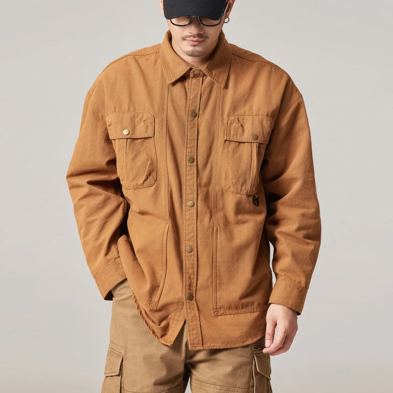 Men American Fashion Loose Casual Long Sleeve Oversize Pure Cotton Cargo Shirts Cityboy Streetwear Plus Size Shirt Blouse
Men American Fashion Loose Casual Long Sleeve Oversize Pure Cotton Cargo Shirts Cityboy Streetwear Plus Size Shirt Blouse