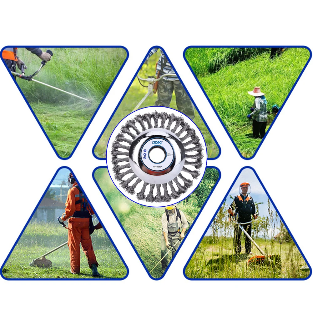 6-дюймовый узел, стальная проволока, колесная щетка, дисковая щетка для сорняков, режущая головка, колесо для удаления ржавчины, вращающаяся щетка для сорняков для газонокосилки
6-дюймовый узел, стальная проволока, колесная щетка, дисковая щетка для сорняков, режущая головка, колесо для удаления ржавчины, вращающаяся щетка для сорняков для газонокосилки