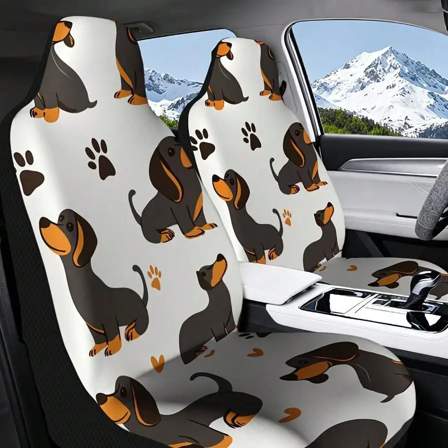 Universal Car Seat Covers With Dachshund And Paw Print Pattern Breathable For Adult Vehicles
Universal Car Seat Covers With Dachshund And Paw Print Pattern Breathable For Adult Vehicles