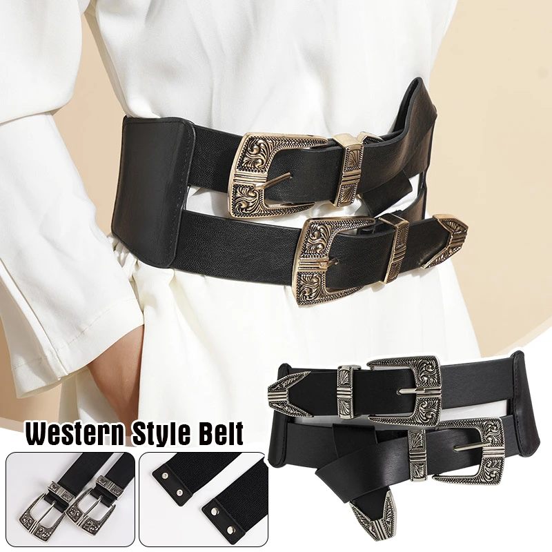 Women Western Style PU Leather Belt Retro Carved Buckle Belt Adjustable Wide Waist Belt Jeans Dress Decor Accessories
Women Western Style PU Leather Belt Retro Carved Buckle Belt Adjustable Wide Waist Belt Jeans Dress Decor Accessories