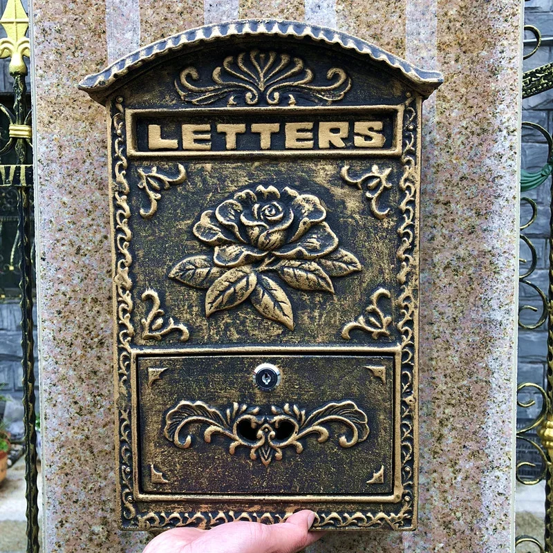 Outdoor Mail European Style Aluminum Crafts Hanging Bronze-coloured Decorative Mailbox
Outdoor Mail European Style Aluminum Crafts Hanging Bronze-coloured Decorative Mailbox