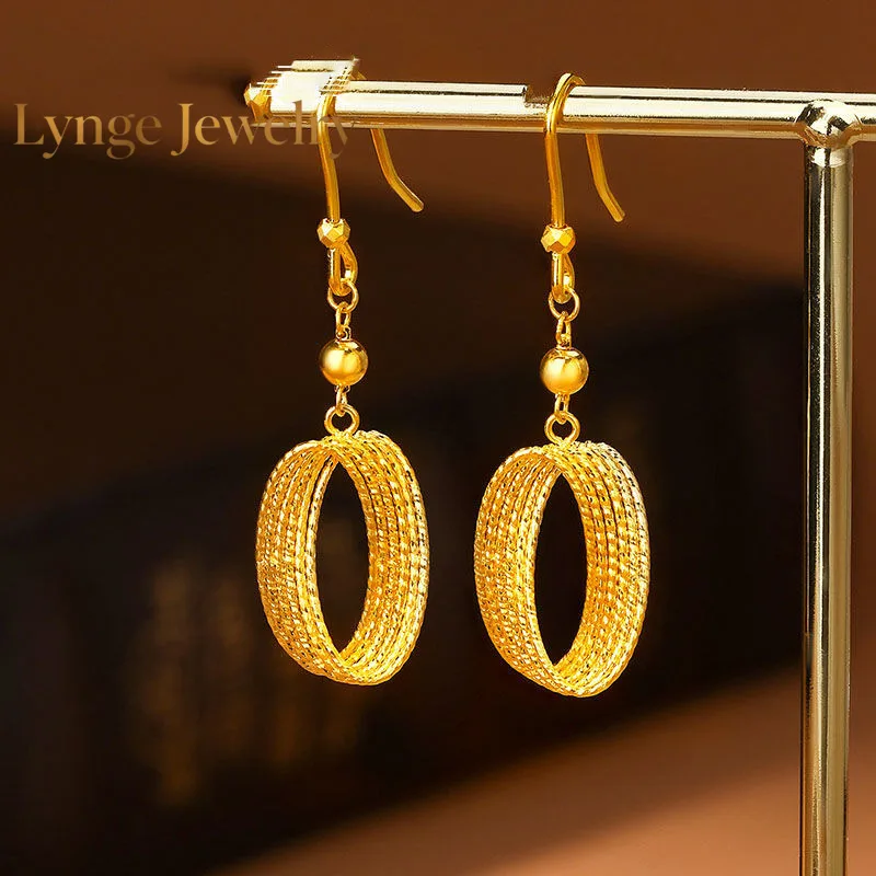 Lynge Jewelry Gold store same style Mobius light and shadow earrings 24K real gold ear hooks hollow brushed light luxury 9999 ea
Lynge Jewelry Gold store same style Mobius light and shadow earrings 24K real gold ear hooks hollow brushed light luxury 9999 ea
