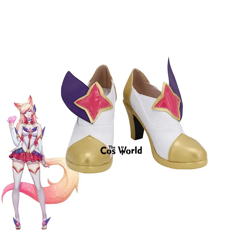 LOL Star Guardian Magic Girl The Nine-Tailed Fox Ahri Games Настроить высокие каблуки Обувь для косплея Сапоги
LOL Star Guardian Magic Girl The Nine-Tailed Fox Ahri Games Настроить высокие каблуки Обувь для косплея Сапоги