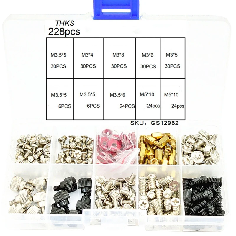 228Pcs Computer Repair Parts Screw Nut Classification Set For Computer Mobile Phone Product Repair Configuration Screws
228Pcs Computer Repair Parts Screw Nut Classification Set For Computer Mobile Phone Product Repair Configuration Screws
