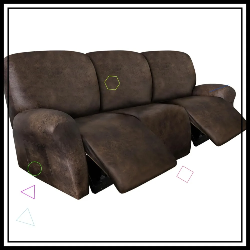 Кожаный чехол для дивана с откидной спинкой, набор из 8 предметов, моющаяся защита из ткани из спандекса для 3-местных диванов, коричневый
Кожаный чехол для дивана с откидной спинкой, набор из 8 предметов, моющаяся защита из ткани из спандекса для 3-местных диванов, коричневый