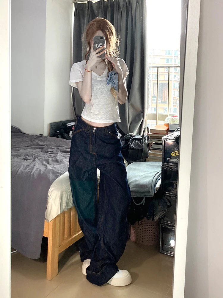 Fuyan Retro High Waist Straight Leg Jeans Women's Spring Autumn 2026 New American High Street Loose Slim Wide Leg Pants
Fuyan Retro High Waist Straight Leg Jeans Women's Spring Autumn 2026 New American High Street Loose Slim Wide Leg Pants