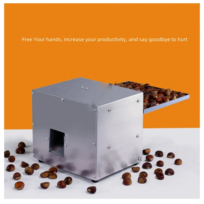 Stable Working Pure Copper Motor Adjustable Depth Semi-automatic Chestnut Shelling Machine on Sale