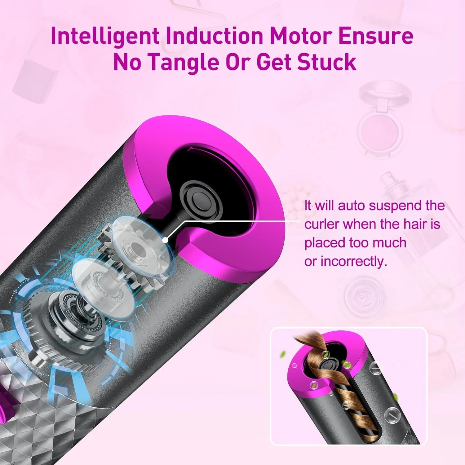 Convenient, Travel-Friendly Hair Curling Iron - Portable, Rechargeable, Fast-Heating Wireless Curler with Automatic Rotation and
Convenient, Travel-Friendly Hair Curling Iron - Portable, Rechargeable, Fast-Heating Wireless Curler with Automatic Rotation and