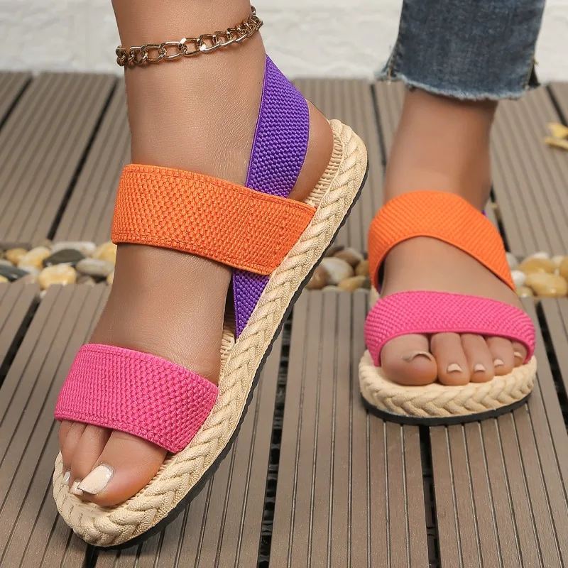 Summer New Women's Wear-resistant Comfortable Soft Sole Colorful Flat Sandals Versatile Fashion Sandals for Women
Summer New Women's Wear-resistant Comfortable Soft Sole Colorful Flat Sandals Versatile Fashion Sandals for Women