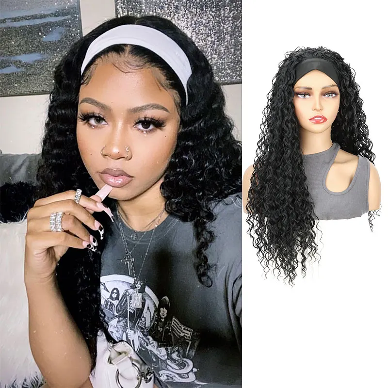 Headband Wig Synthetic Kinky Curly For Black Women Density Glueless Brazilian Remy Full Machine Made Hair Daily Use
Headband Wig Synthetic Kinky Curly For Black Women Density Glueless Brazilian Remy Full Machine Made Hair Daily Use