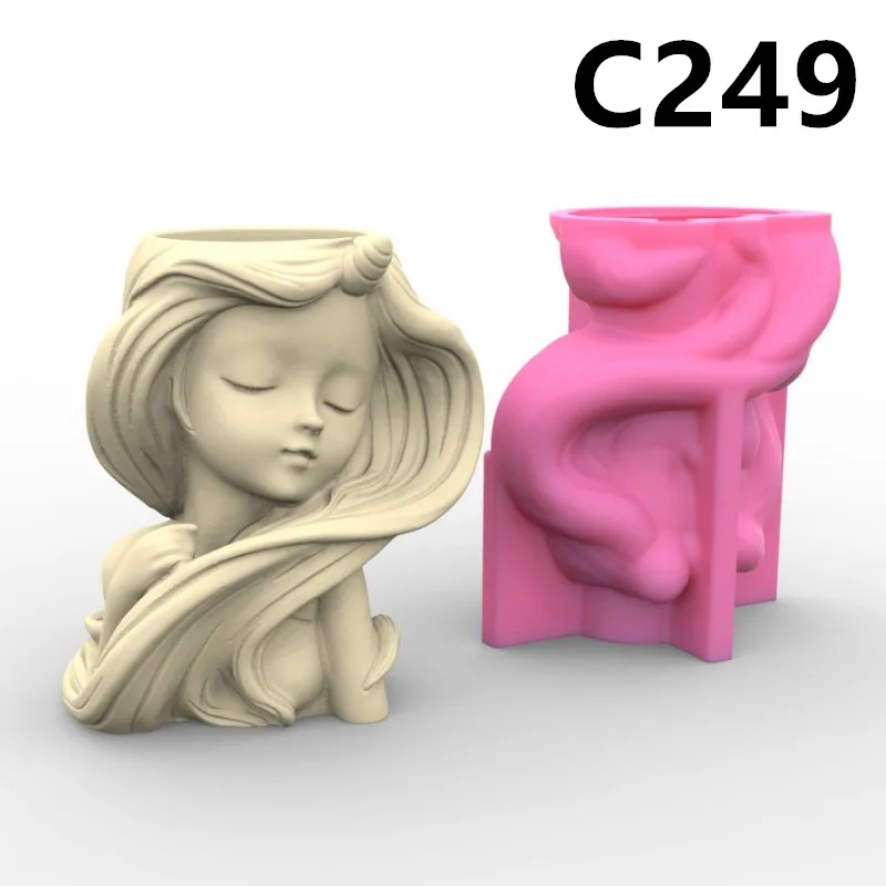 Silicone Mold Unicorn Girl Flower Pot Succulent Pen Holder DIY Making Resin Concrete Vase Cactus Silicone Mold Home Decor Tool
Silicone Mold Unicorn Girl Flower Pot Succulent Pen Holder DIY Making Resin Concrete Vase Cactus Silicone Mold Home Decor Tool